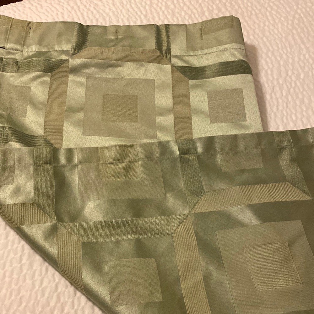 Grosgill green satin shower curtain